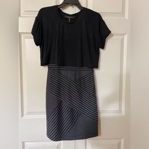 BCBGMaxazria Beautiful Black/Grey Dress size XS
